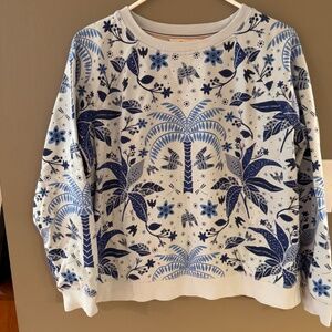 Boden light blue patterned sweatshirt